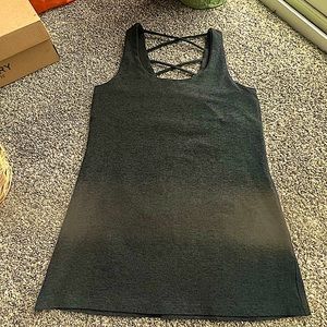 Black spacedye Beyond Yoga Crossed My Mind tank. Size small.